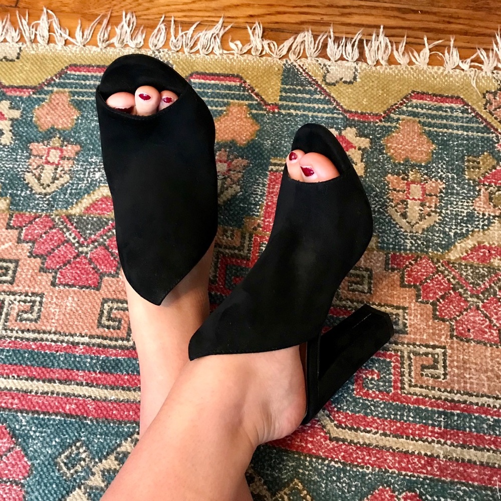 Bamboo black heels